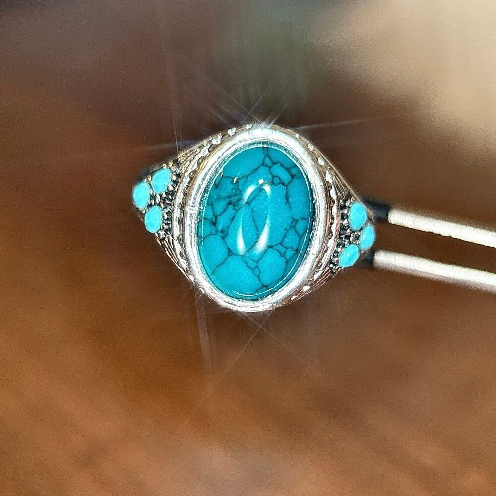 Web Turquoise Ring‎ - Picture 2 of 7